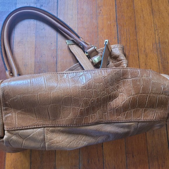 100pc Leather Embossed Croc "Eden" Bag, B. Makowsky - Picture 8 of 11